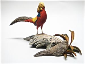 MINIATURE GOLDEN PHEASANT PAIR