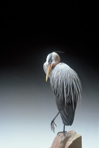 Miniature GREAT BLUE HERON