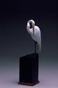 Miniature GREAT EGRET